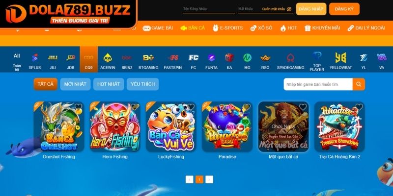 Các trò chơi bắn cá hấp dẫn trong sảnh CQ9