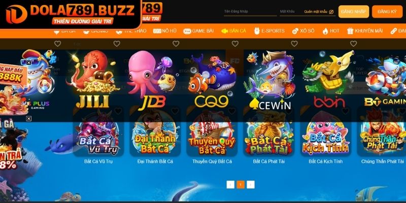 Bắn Cá JDB Dola789 - Cơ Hội Thắng Thưởng Lớn Không Giới Hạn 1 Giới thiệu sảnh game Bắn cá JDB Dola789