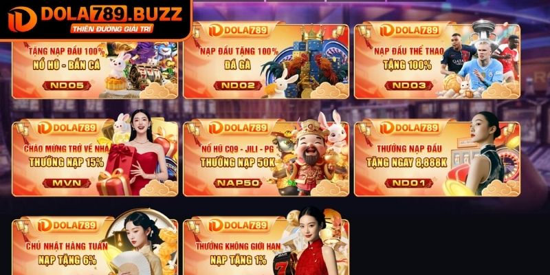 Khuyến Mãi Dola789 - Tổng Hợp Ưu Đãi Và Cách Nhận Thưởng 1 Ưu đãi nạp đầu siêu ấn tượng cho tân thủ