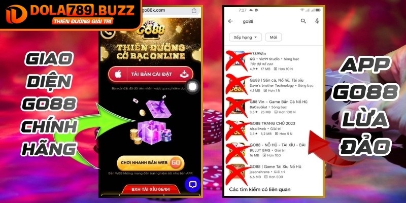 Go88 giả mạo lừa đảo người chơi qua các link APK không rõ nguồn gốc